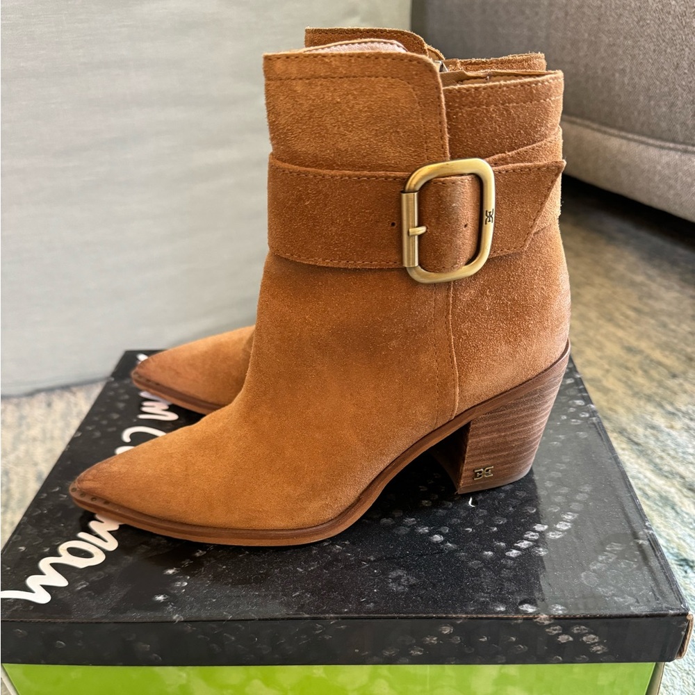 Sam Edelman Leonia Boots - Caramel Suede